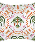 Cushion Cover-With Piping-Palm Mosaic White-60cm x 60cm