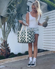 Cooler Bag-Large-Check Palm Kale