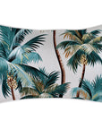 Cushion Cover-With Piping-Palm Trees White-35cm x 50cm