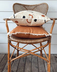 Cushion Cover-Coastal Fringe-Solid Rust-60cm x 60cm