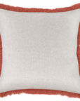 Cushion Cover-Coastal Fringe Coral-Solid Natural-60cm x 60cm
