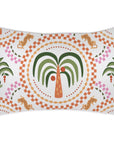 Cushion Cover-With Piping-Palm Mosaic White-35cm x 50cm