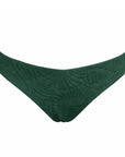 Bandeau Bikini Bottom-Embossed Green Shells