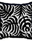 Cushion Cover-Coastal Fringe Black-Casa Palms Black-60cm x 60cm