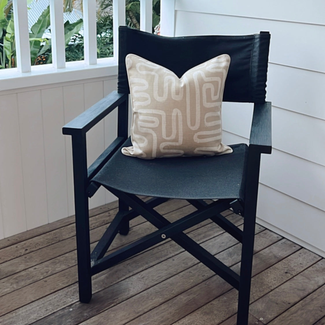 Cushion Cover-With Piping-Maze Taupe-45cm x 45cm