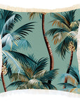Cushion Cover-Coastal Fringe-Palm Trees Lagoon-45cm x 45cm