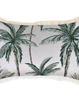 Cushion Cover-Coastal Fringe-Palm Tree Paradise White-35cm x 50cm