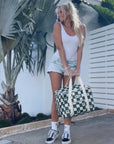 Cooler Bag-Large-Check Palm Kale