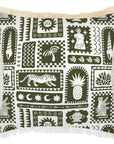 Cushion Cover-Coastal Fringe-Naxos Eucalyptus-60cm x 60cm
