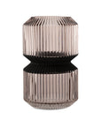 Ribbed Designer Vase-Medium-Champagne