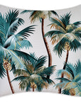Cushion Cover-With Piping-Palm Trees White-45cm x 45cm