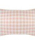 Cushion Cover-With Piping-Ginglam Peach-35cm x 50cm