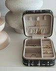Small Tweed Jewellery Box-Khaki