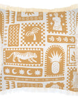 Cushion Cover-Coastal Fringe-Naxos Mustard-45cm x 45cm