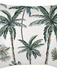 Cushion Cover-With Piping-Palm Tree Paradise White-60cm x 60cm