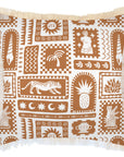 Cushion Cover-Coastal Fringe-Naxos Rust-60cm x 60cm