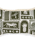 Cushion Cover-Coastal Fringe-Naxos Eucalyptus-35cm x 50cm