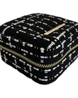 Small Tweed Jewellery Box-Black