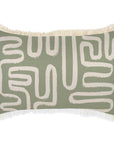 Cushion Cover-Coastal Fringe-Maze Sage-35cm x 50cm