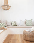 Cushion Cover-With Piping-Check Sage-35cm x 50cm