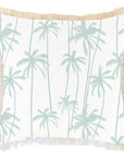 Cushion Cover-Coastal Fringe-Tall Palms Mint-60cm x 60cm
