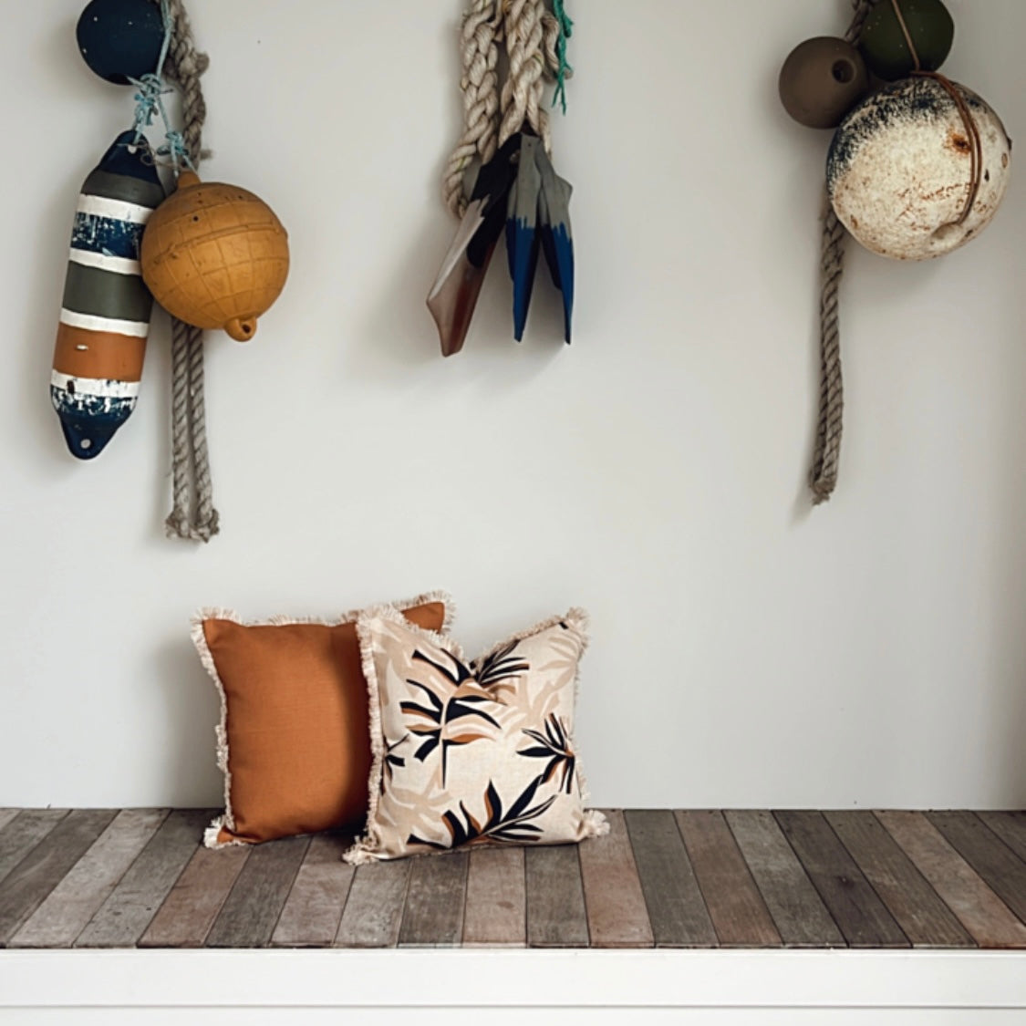 Cushion Cover-Coastal Fringe-Alfresco Beige-60cm x 60cm