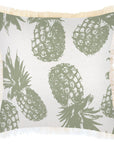 Cushion Cover-Coastal Fringe-Pineapples Sage-45cm x 45cm