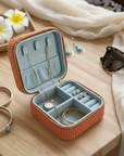 Small Corduroy Jewellery Box-Orange Sun