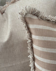 Cushion Cover-Coastal Fringe-Solid Natural-60cm x 60cm