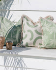 Cushion Cover-With Piping-Cabana Palms Sage-45cm x 45cm