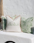 Cushion Cover-With Piping-Cabana Palms Sage-45cm x 45cm