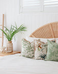 Cushion Cover-With Piping-Cabana Palms Sage-45cm x 45cm