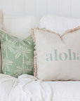 Cushion Cover-With Piping-Cabana Palms Sage-45cm x 45cm
