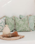 Cushion Cover-With Piping-Cabana Palms Seafoam-45cm x 45cm
