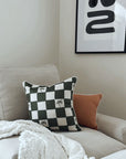 Cushion Cover-With Piping-Check Palm Kale-45cm x 45cm