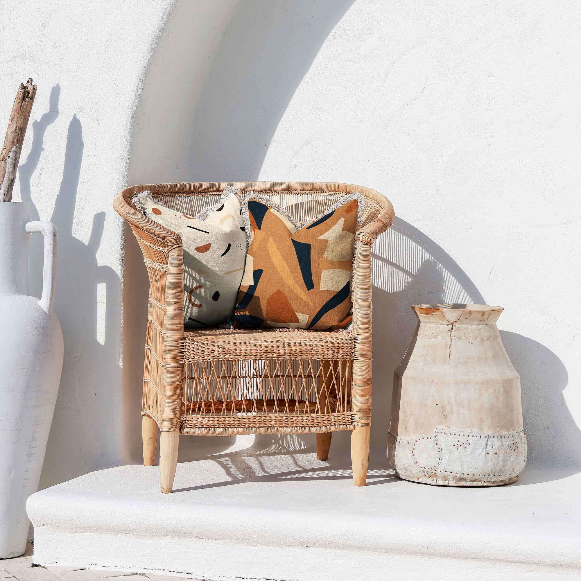 Cushion Cover-Coastal Fringe-Elements-45cm x 45cm