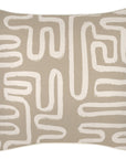 Cushion Cover-With Piping-Maze Taupe-45cm x 45cm