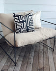 Cushion Cover-With Piping-Maze Taupe-45cm x 45cm