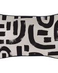 Cushion Cover-With Black Piping-Abstract Black-35cm x 50cm