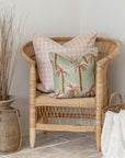 Cushion Cover-With Piping-Ginglam Peach-60cm x 60cm
