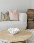 Cushion Cover-With Piping-Ginglam Peach-60cm x 60cm
