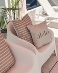 Cushion Cover-Coastal Fringe-Hampton Stripe Beige-60cm x 60cm