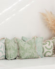 Cushion Cover-Coastal Fringe-Cabana Palms Sage-45cm x 45cm