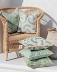 Cushion Cover-Coastal Fringe-Cabana Palms Sage-45cm x 45cm