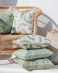 Cushion Cover-Coastal Fringe-Cabana Palms Sage-45cm x 45cm