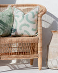 Cushion Cover-Coastal Fringe-Cabana Palms Sage-45cm x 45cm