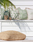 Cushion Cover-Coastal Fringe-Cabana Palms Sage-45cm x 45cm