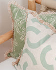 Cushion Cover-Coastal Fringe-Cabana Palms Sage-45cm x 45cm