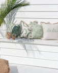 Cushion Cover-Coastal Fringe-Cabana Palms Sage-45cm x 45cm