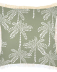 Cushion Cover-Coastal Fringe-Cabana Palms Sage-45cm x 45cm